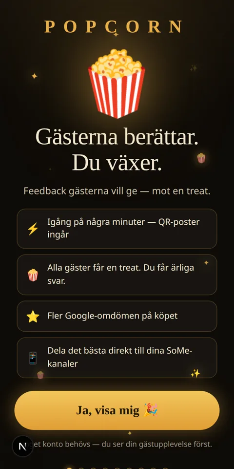 Onboarding — svar på noen spørsmål om stedet ditt